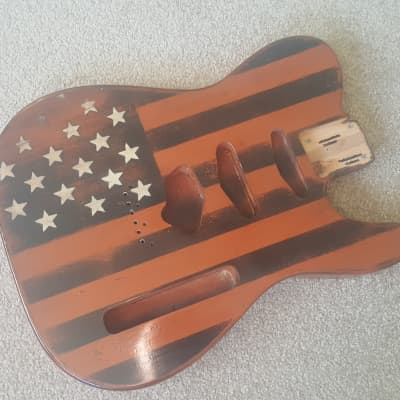 American Flag Fender Telecaster Barncaster Partscaster Project Body image 1