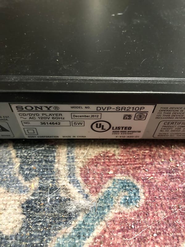 Sony DVPSR210P DVD / CD Player Deck Transport Reverb