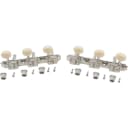 Kluson Plastic Button Tuners, 3 on Plate, Nickel WD90NPP