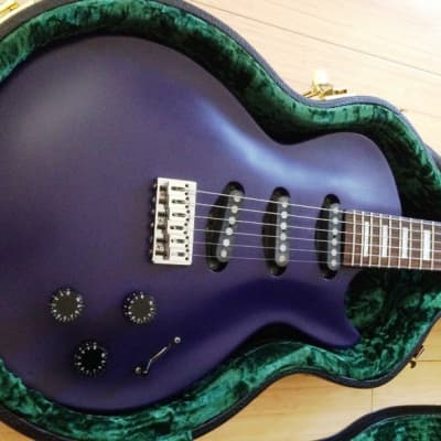 1993 Edwards by ESP Gothic Purple LP Shaped Superstrat Guitar w Premium USA Hardshell Case MIJ Japan image 3