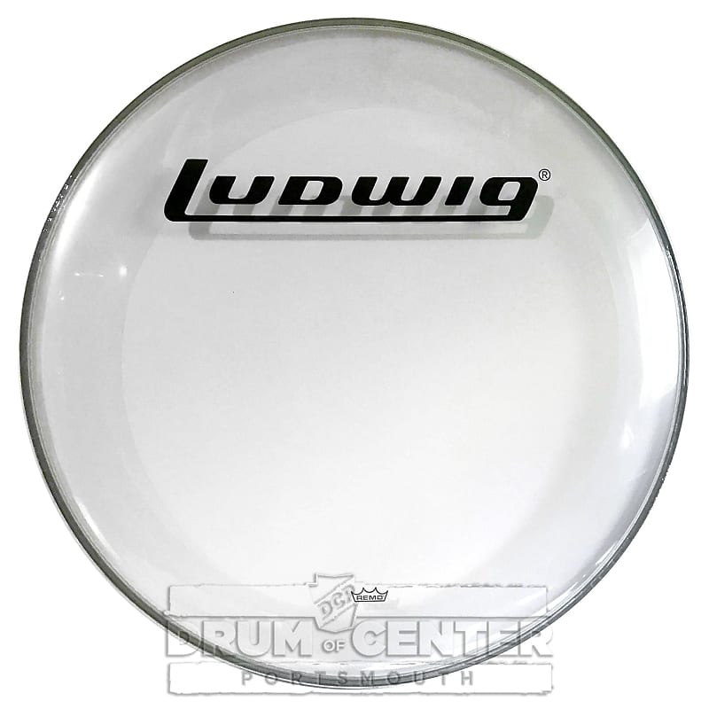 Ludwig Bass Drum Logo Head : P3 Clear w/Block Logo 26 image 1
