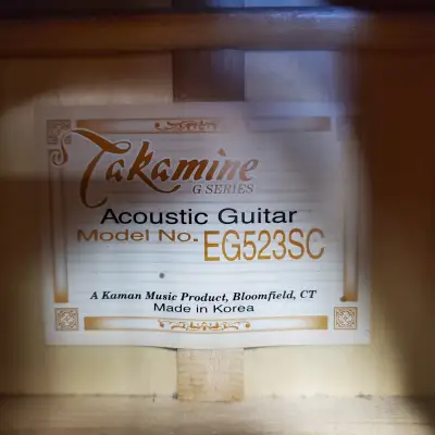 Takamine EG523 SC Jumbo Acoustic/Electric Guitar W/Hardshell Case image 2
