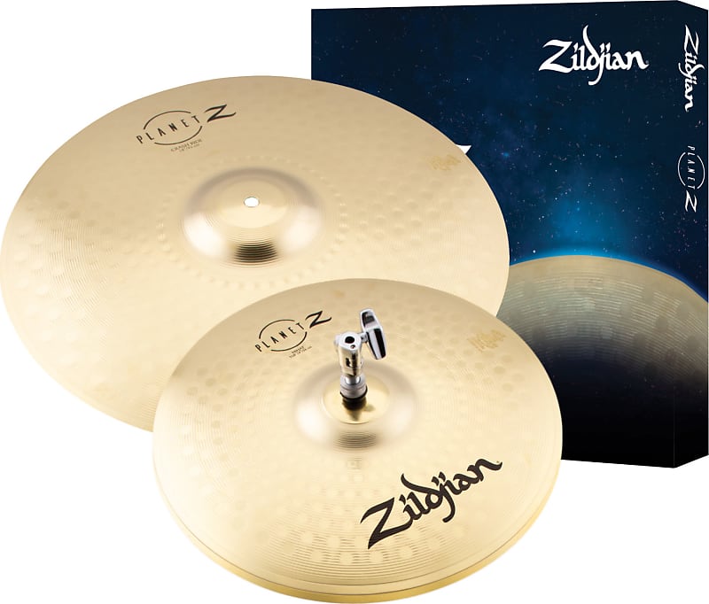 Zildjian Planet Z Fundamentals Cymbal Pack w/ Zildjian 5A Drumsticks image 1