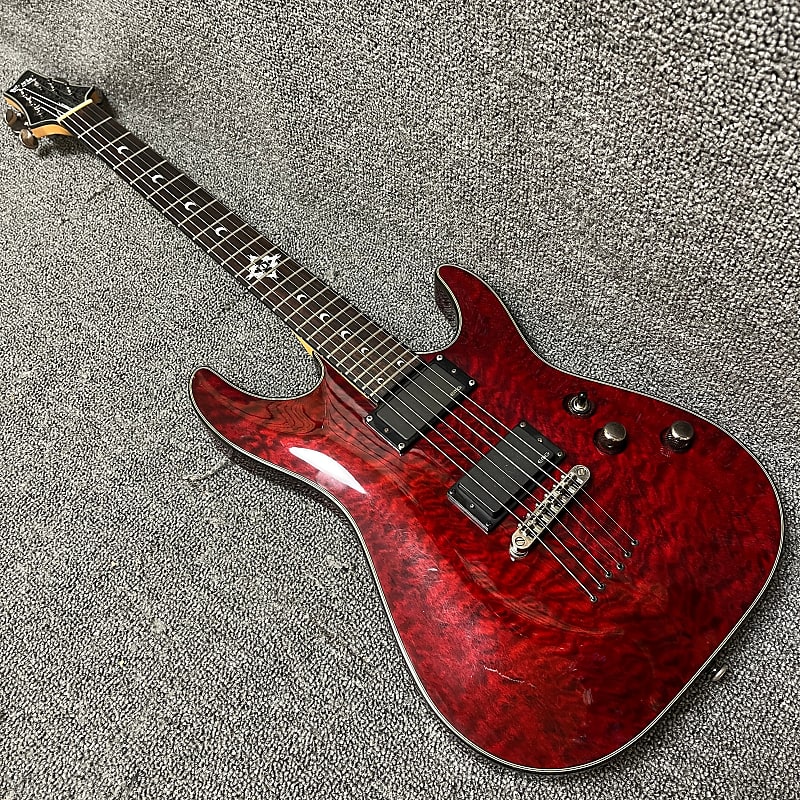 Schecter Diamond Series Hellraiser DLX Electric Guitars Red | Reverb