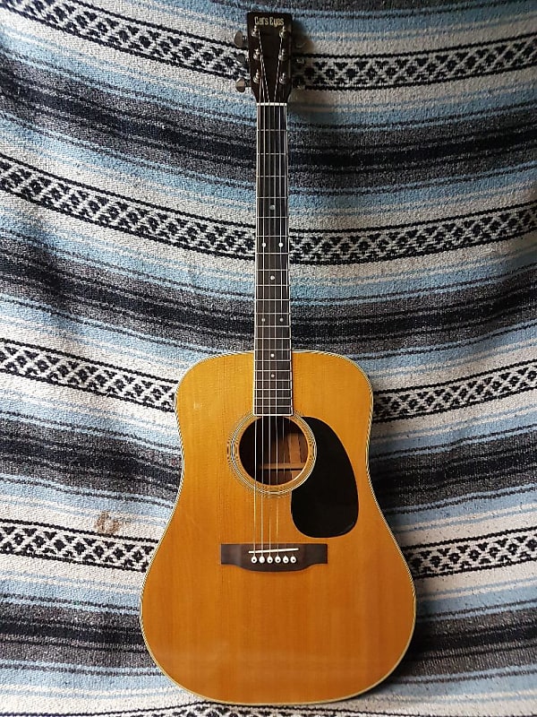 Made in Japan Cat's Eyes CE 1300 CF 1982 Natural - Superb D-35 Style  Dreadnought