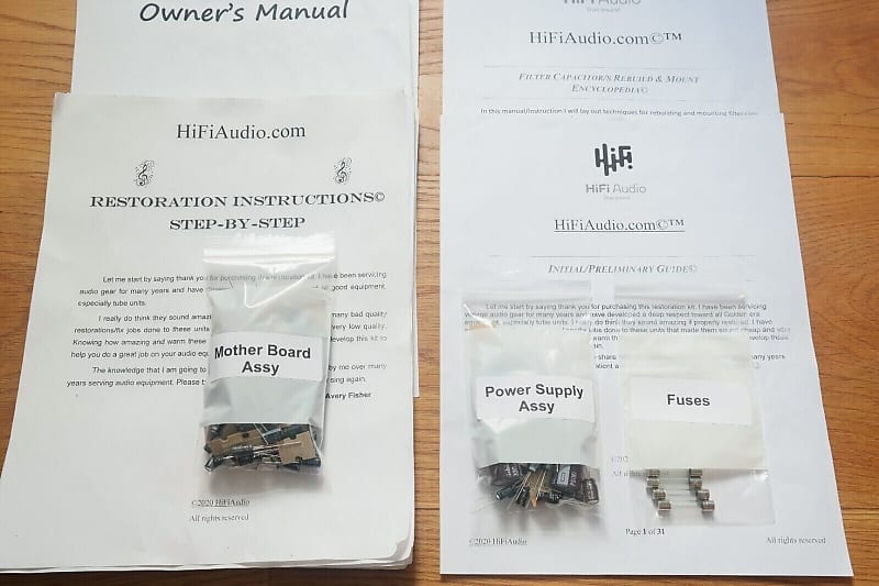 Pioneer CT-F900 restoration kit filter capacitor repair rebuild fix  			