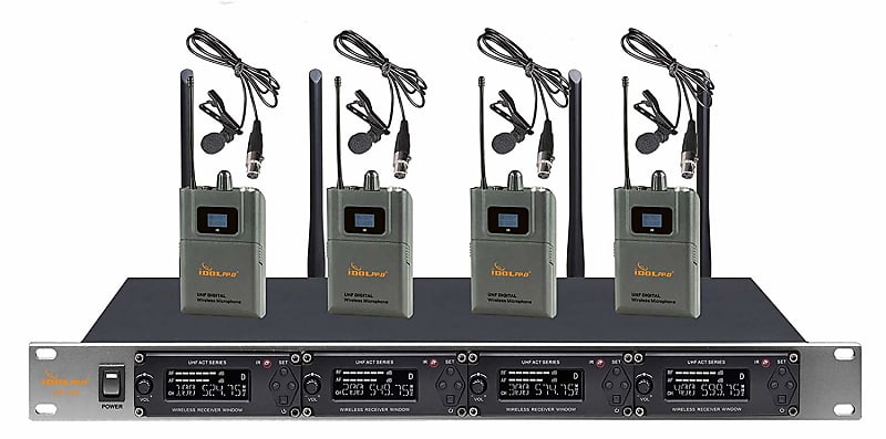 IDOLpro UHF 668L Professional 4 Channel Wireless Lavalier