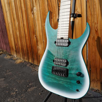 Schecter USA CUSTOM SHOP KM-7 Stage Keith Merrow - Pacific Snow 7-String(Autographed) w/ Case (2023) image 9