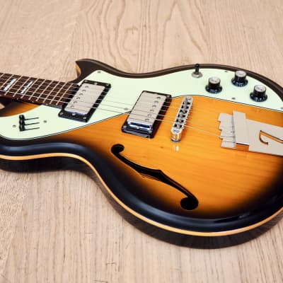 Italia Mondial Deluxe Sunburst Electric Guitar Semi Hollow w Italia Mondial Deluxe Sunburst Electric Guitar Semi Hollow w