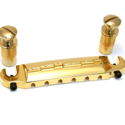 GB-WRAP-G Economy Gretsch Style Compensated Guitar Wrap Bridge/Tailpiece - Gold for sale