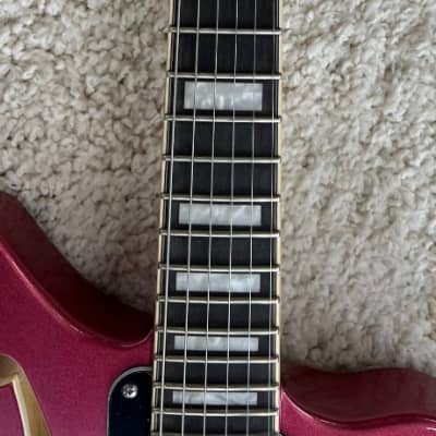 D'Angelico Premier Bedford SH Semi Hollow Electric Guitar, Oxblood w/Gig Bag image 8