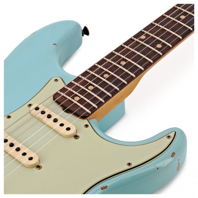 Fender Custom Shop '60 Reissue Stratocaster Relic 2022 Aged Daphne Blue image 3