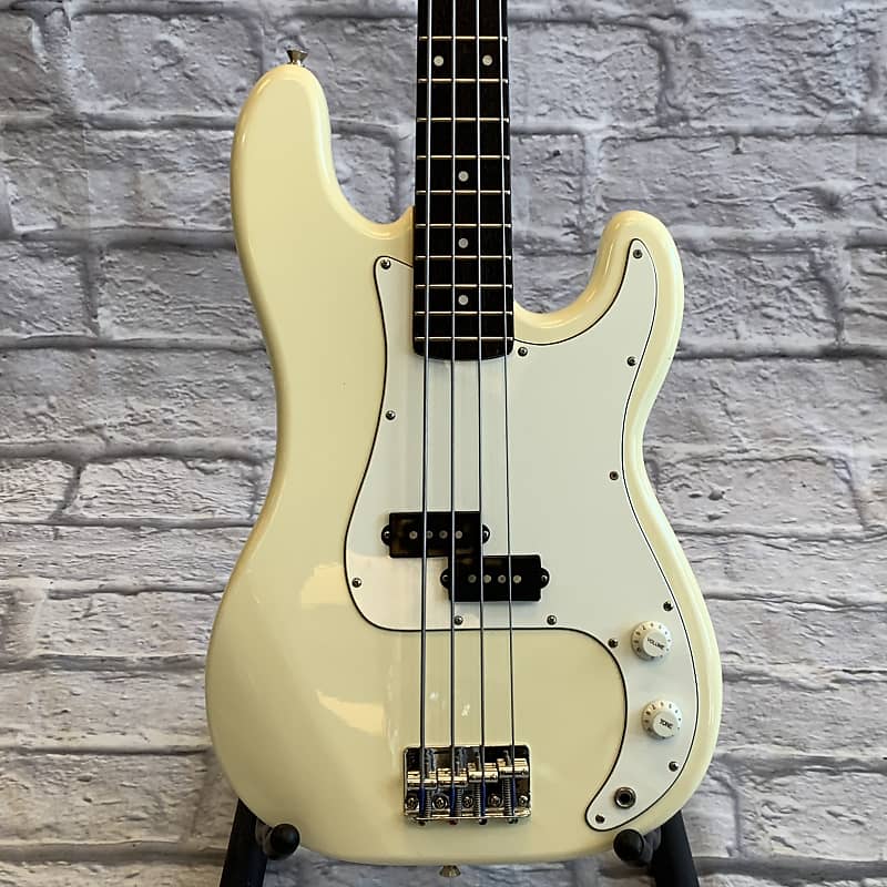 1989 Squier Precision Bass Made in Korea Vintage White | Reverb