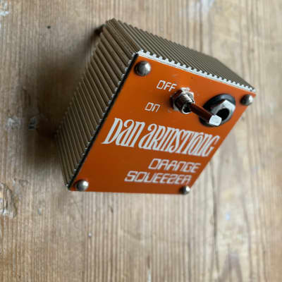 Vintage rare early 1970s  Dan Armstrong Orange Squeezer compressor plug-in guitar pedal UK made version pre Musitronics image 2
