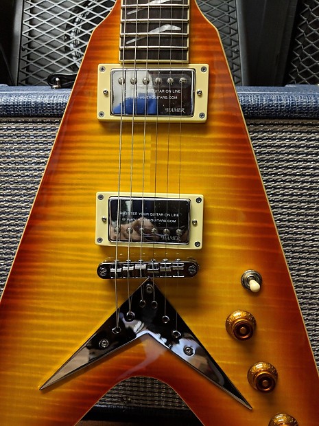 Hamer Vector 2017 Cherry Sunburst Flame Top Flying V