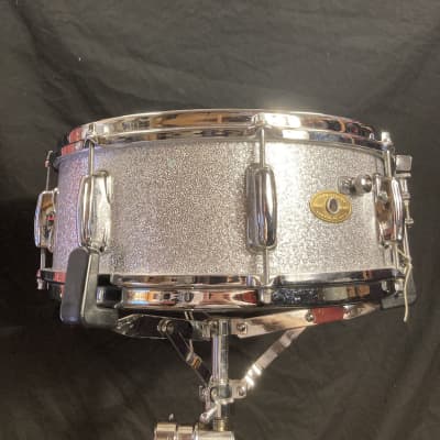 Slingerland - 14x5.5" Hollywood Ace Model Snare Drum, Refinished 1955-1959 - Sparkling Silver Pearl image 1