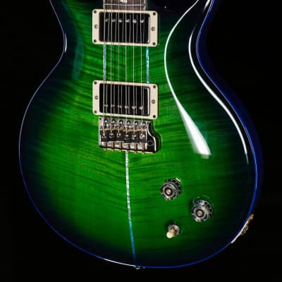 PRS Santana Retro Emerald Burst Blue Binding Custom Color - 0335164-8.39 lbs image 1