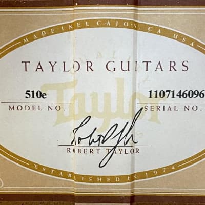 Demo-Taylor 510E Dreadnought Acoustic Electric Guitar Ser# 1107146096 image 9