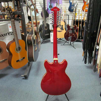 Ibanez Artcore AS7312 12-String Semi-Hollow Electric Guitar Transparent Red image 8