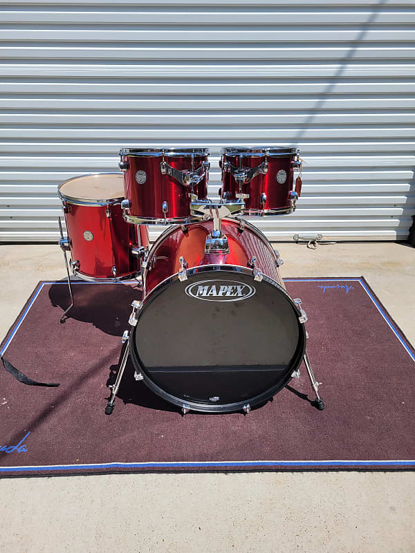 Mapex Horizon Series 4 Piece Drum Shell Pack - 10/12/14/22 - Red (189-1) image 1