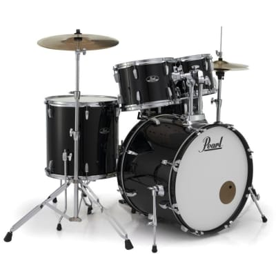 Pearl Roadshow 5pc Drum Set w/Hardware & Cymbals Jet Black RS525SC/C31 image 4