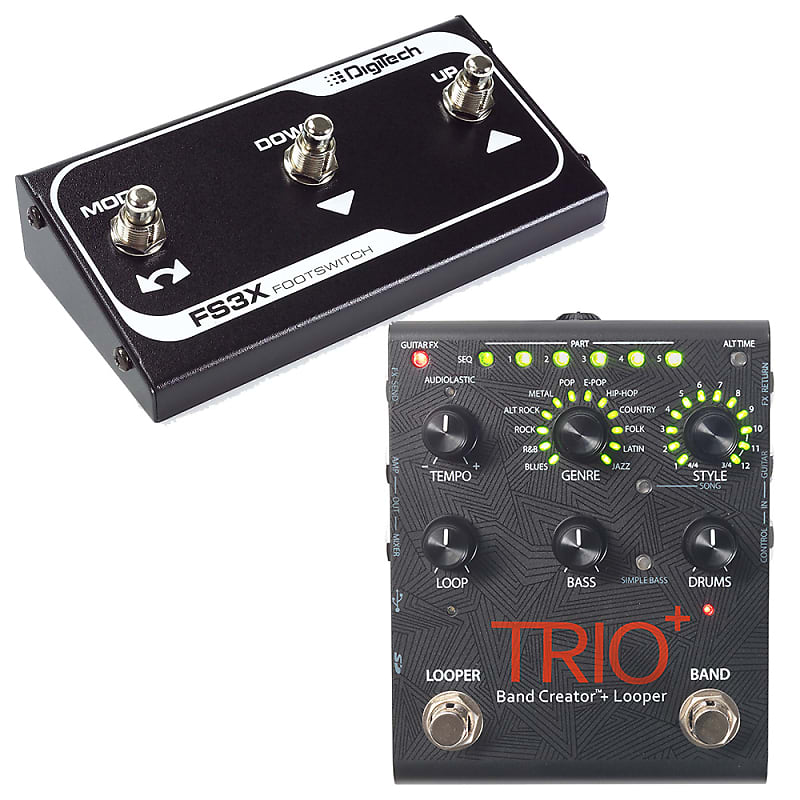 デジテックDigiTech TRIO+＆FS3Xフットスイッチ Amazon.com: DigiTech Trio+ Band Creator + Looper w/ FS3X