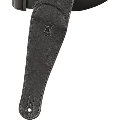 Levy's M7GG3-BLK Garment Leather Guitar Strap, Black image 1