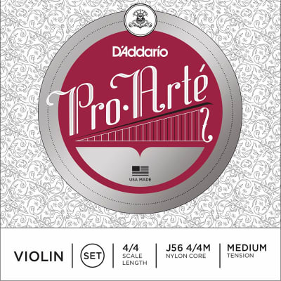 D'Addario J56 Pro-Arté Violin 4/4 Scale Medium Tension Set image 1