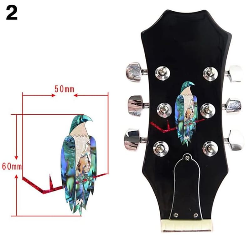 Green Eagle Guitar Headstock Inlay Sticker Decal Reverb