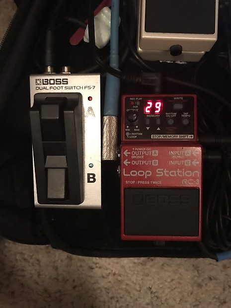 Boss RC-3 Looper with Boss FS-7 Dual footswitch RC3 FS7 loop