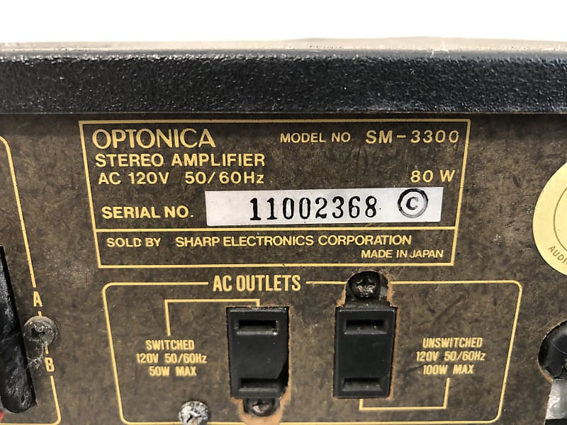 Optonica SM-3300 Amplifier HiFi Stereo Amp Audiophile Optonica SM-3300 Amplifier HiFi Stereo Amp Audiophile