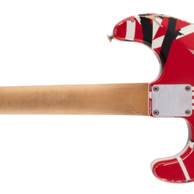 Immagine EVH - Striped Series Frankenstein Frankie  Maple Fingerboard  Red with Black Stripes Relic - 5107900503 - 2