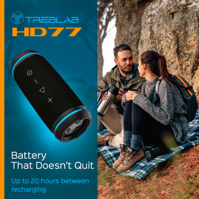 TREBLAB HD77 - Ultra Premium Bluetooth Speaker, Portable, Loud Bass, 20H Battery, IPX6 Waterproof image 5