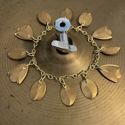 Upcycled Percussion - Brass Pendant Ching Ring - Hi Hat Tambourine image 2