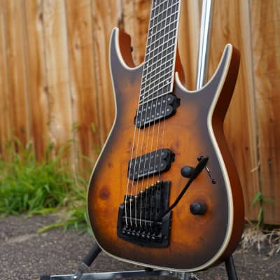 Dean EXILE Select-7 Multiscale Kahler Burl Maple 7-String Electric Guitar w/ Case image 4