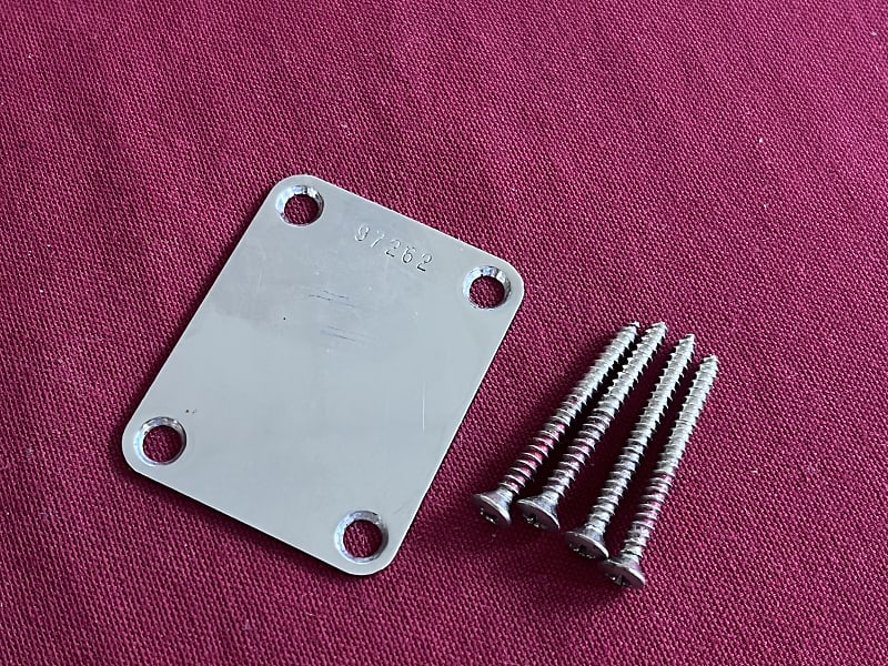1963 Fender guitar bass neck plate Stratocaster Jazz Reverb