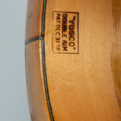 Yosco  Colossus Guitar Banjo,  c. 1920, ser. #776, black gig bag case. image 10