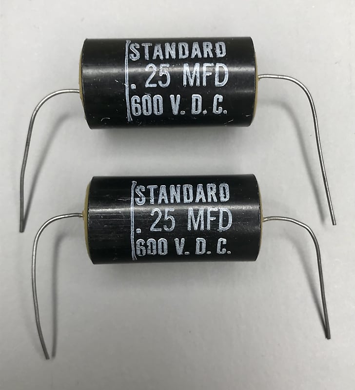 .25 uF 600v Mylar Capacitors pair Standard last Reverb Canada