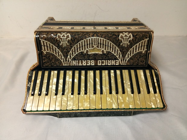 Vintage Enrico Bertini Full Size Accordion