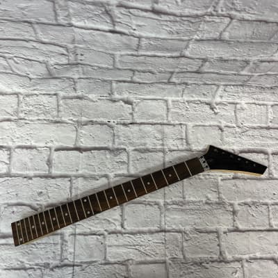Unknown Jackson Style Black Gloss 24 Fret Guitar Neck with Floyd Top Nut for sale