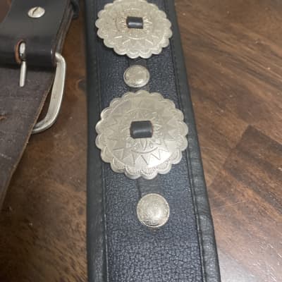 Csernl straps Black leather Concho strap image 3