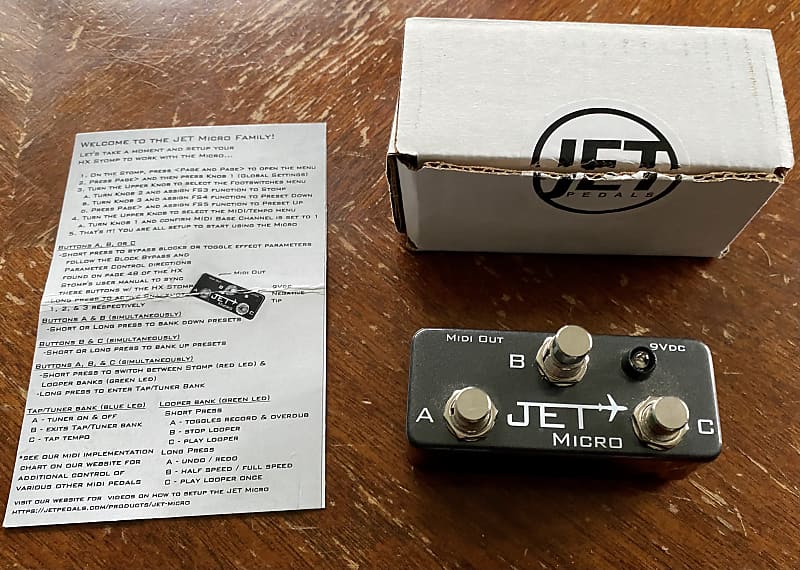 JET Pedals JET Micro HX (MIDI Controller for the Line 6 HX Reverb