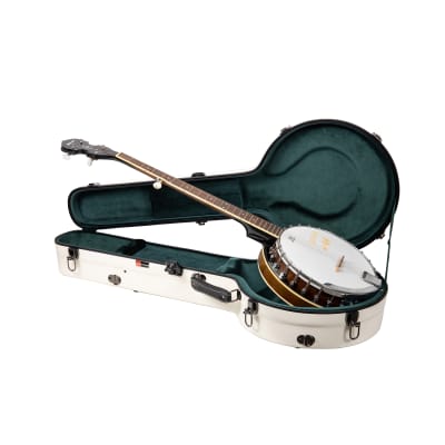 Crossrock Fiberglass Banjo Case-Fits Mastertone & Most 5-String Styles, with Interior Compartment, Backpack Straps, Hygrometer, TSA Lock image 9
