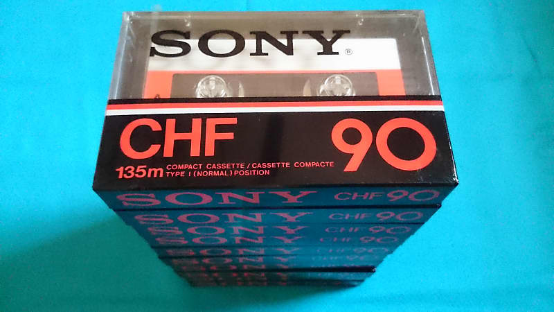 10 Sony CHF 90 (Made in Japan) Vintage Blank Audio Cassette Tapes - Sealed