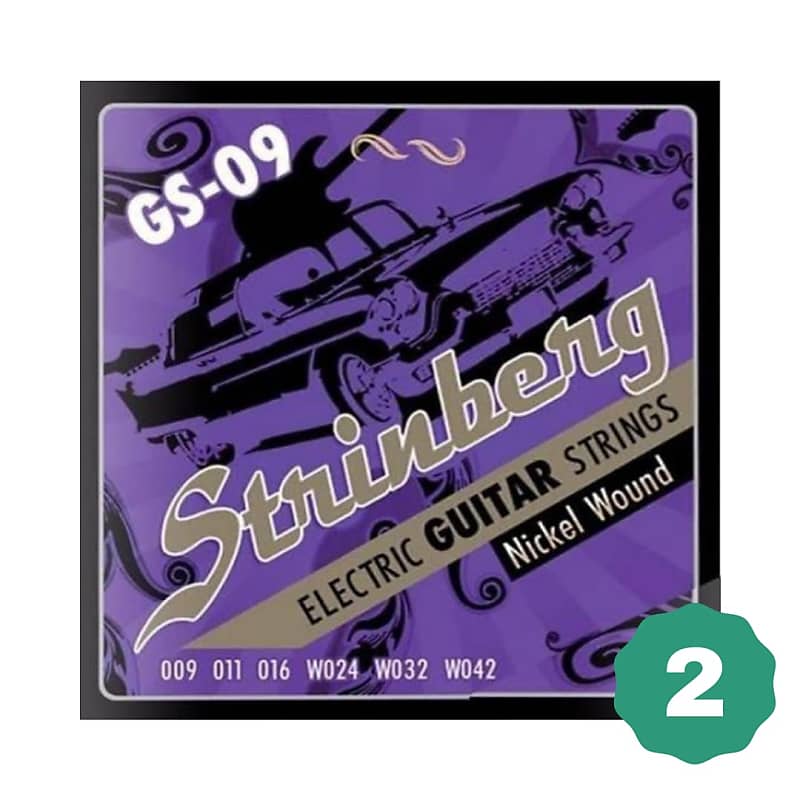 New Strinberg GS-09 Extra Light Nickel Wound Electric Guitar Strings (2-PACK) image 1