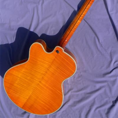 2018 DeFurne Millesime: All Carved, Deeply Flamed 17" Body, 24 3/4" Scale, Lightweight And Vibrant! image 2