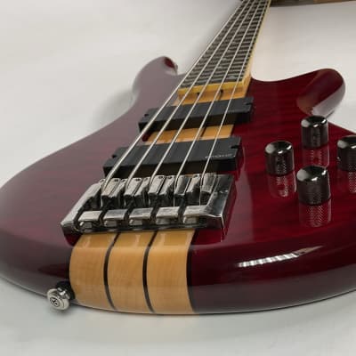 Schecter Damien Elite-5 Active 5-String Bass Crimson Red | Reverb