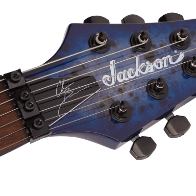 Jackson Pro Series Signature Chris Broderick Soloist™ 7P, Laurel Fingerboard, Transparent Blue  Transparent Blue image 6