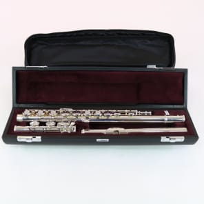 Yamaha YFL 482 Advanced Solid Silver Flute Inline G C Foot