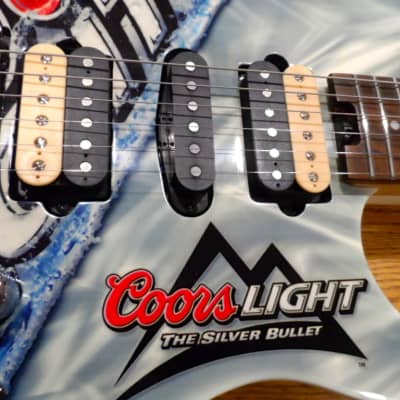 Peavey HP Special Custom Coors Light Beer Edition Hartley Peavey Signature Series Floyd Rose 3 Pickup Humbucker Single Coil Whammy Tremolo Bar Tremelo Graphic Art Paint One-of-a-kind Electric Guitar image 4